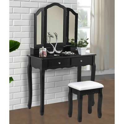 Ensemble coiffeuse avec tabouret et miroir Doursounian