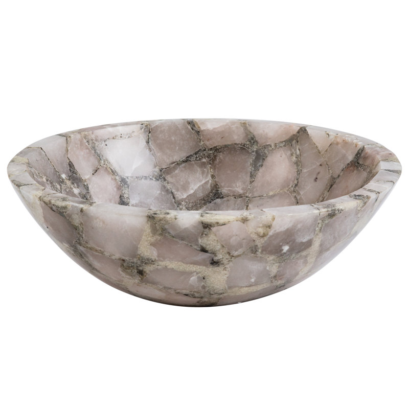 Belfry Bathroom Benjamin 490mm L x 490mm W Grey Stone Circular Sink