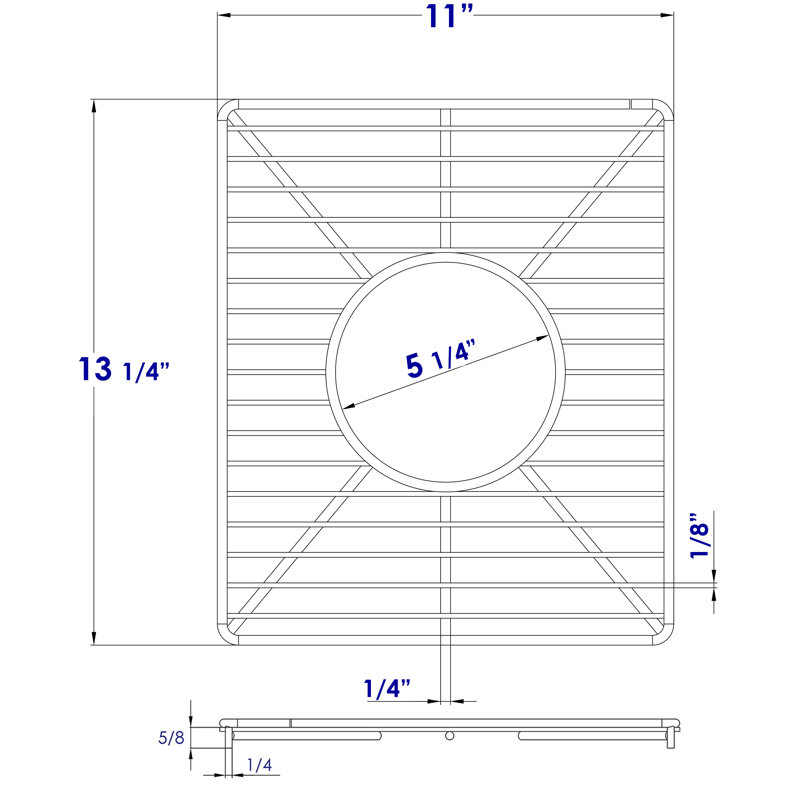 Stainless Steel Kitchen Sink Grid with Plastic Feet
