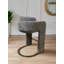 Tabouret de bar rembourré 30 po avec dossier, repose-pieds et base sculpturale en métal Tryphosa-1424770043-1424615908