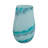 Modern Swirled Glass Vase for Home Decor - Decorative Coastal Accent Tall Table Flower Vase for Tabletop, Shelf, or Console Styling - Blue-126237373