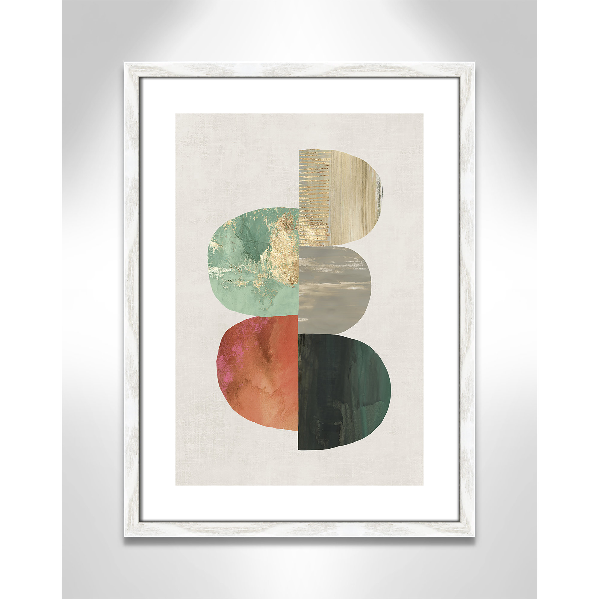 Evolving Energy I - Painting Print, 23" H x 17" W, Silver, Picture Framed Paper