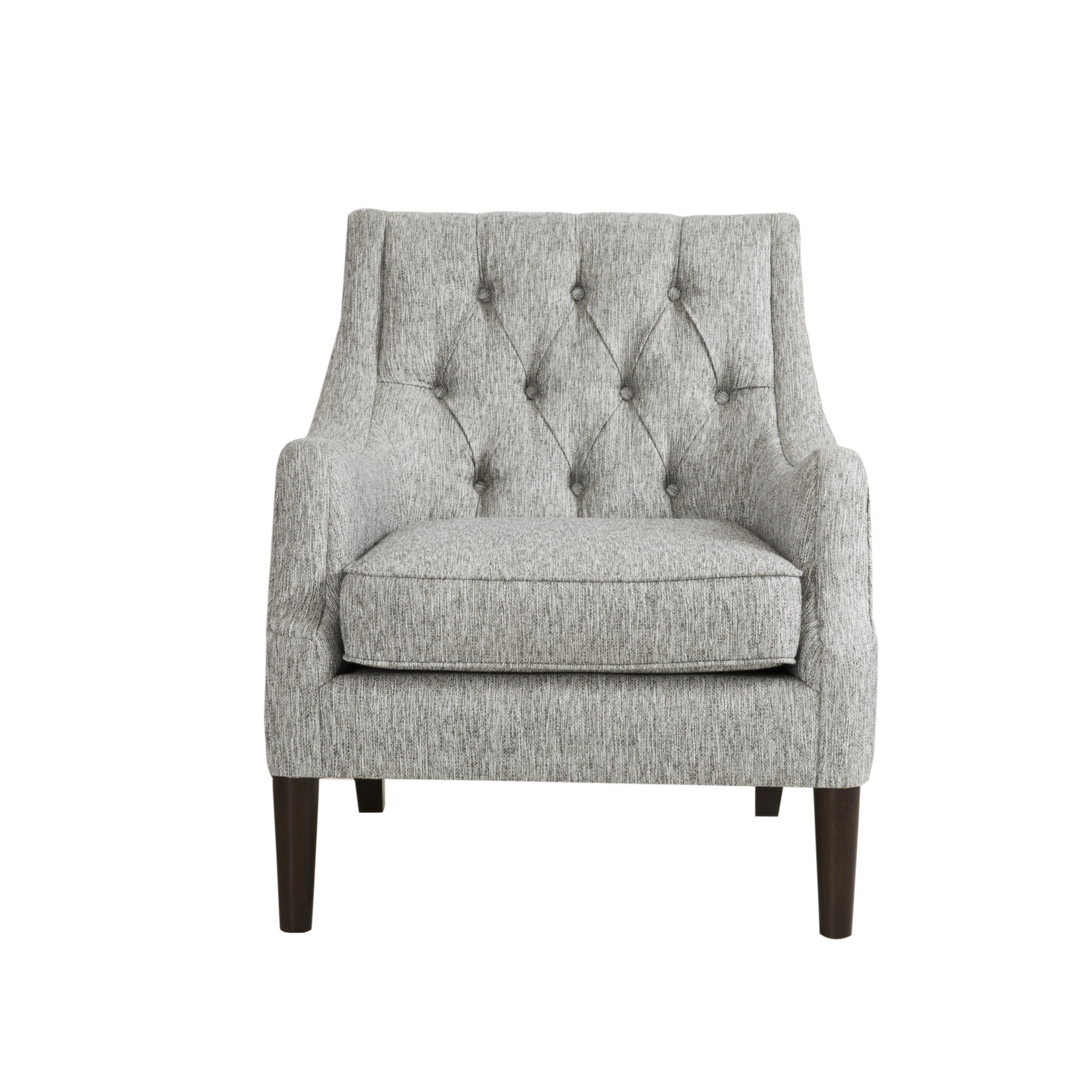 Anatonia 29.25" Wide Tufted Wingback Chair, Gray