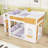 Multifunctional Wooden Bunk Bed with Shelves-438527804