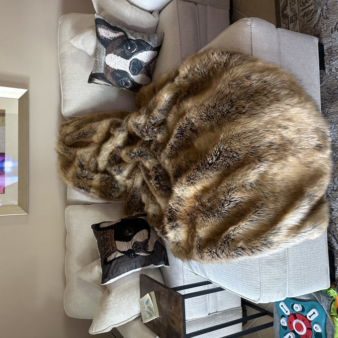 Wild Mannered Faux Fur Throw Reviews Birch Lane