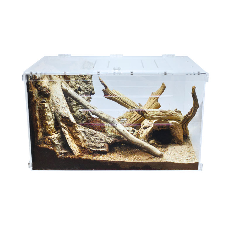 Acrylic Reptile Terrarium, 12 Gallon - 20"H x 12"W x 12"D