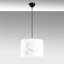 Lustre élégant avec structure en métal, hauteur réglable, 15,7 po de diamètre x 48,8 po de hauteur | Capuchon en tissu, douille E27 (40 W maximum) | Conception moderne en marbre simple, parfaite pour le salon et la salle à manger, indice de protection IP20-2022840291
