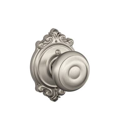 Schlage Georgian Satin Nickel Solid Brass Knob and Single Cylinder