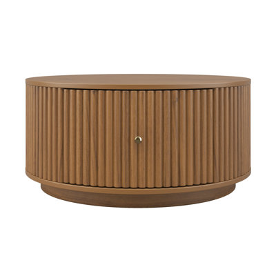 Table basse ronde avec rangement