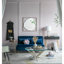 Miroir coquelicot en métal doré, 32 x 1 x 32 po, bureau-1224558338