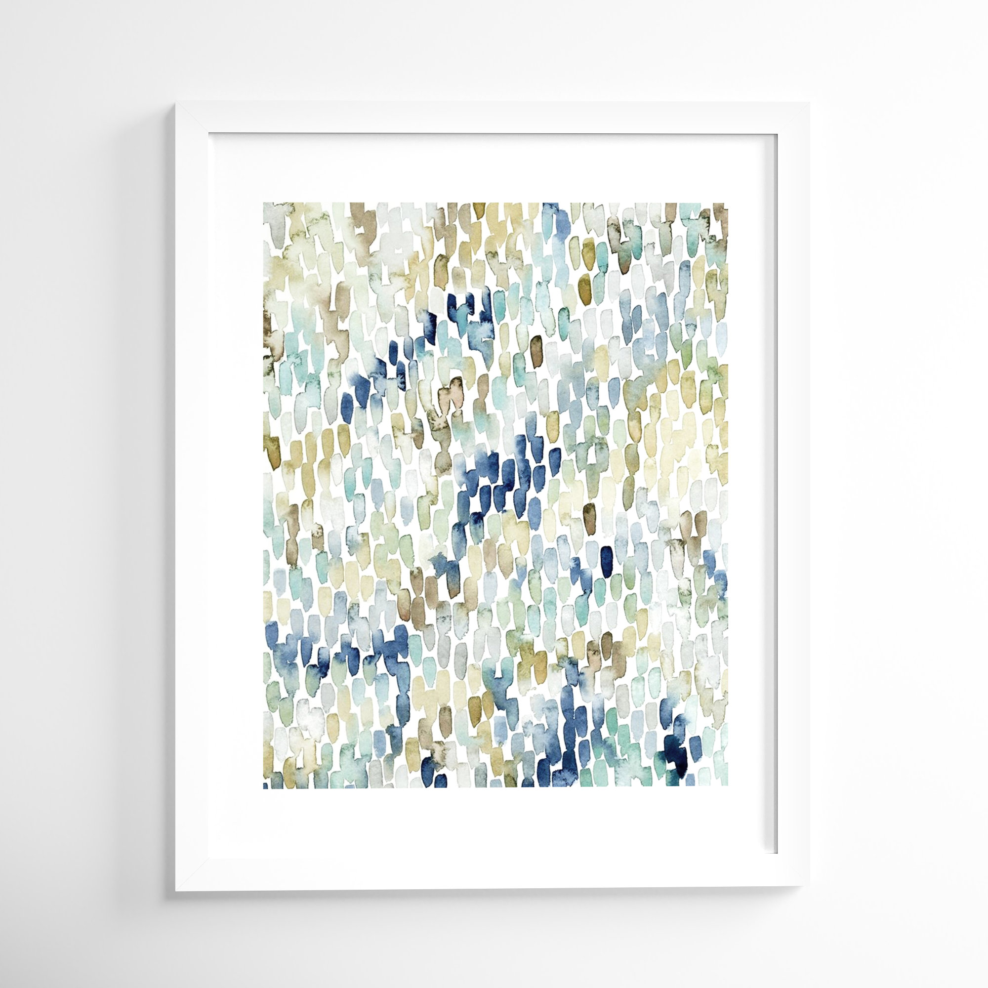 River Wavelets I by Grace Popp, White Framed Paper, 20" H x 17" W