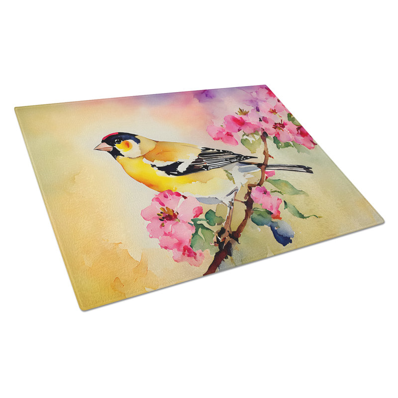 Goldfinch Glass Cutting Board