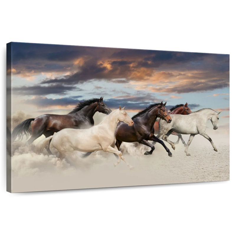 Galloping Desert Horses, 16" H x 24" W