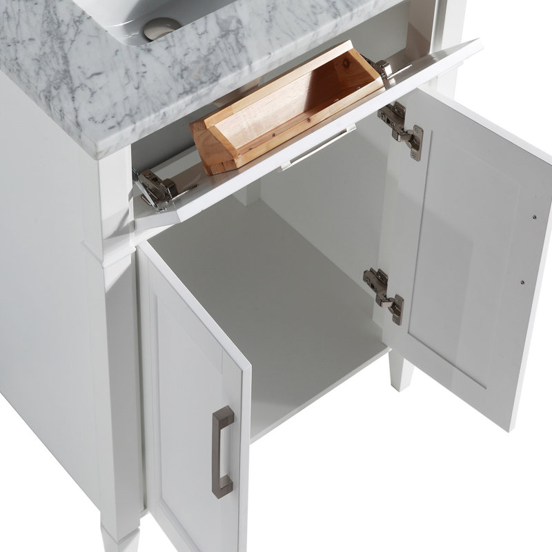 Ensemble de meuble-lavabo simple 30 po avec miroir Lachine, Blanc