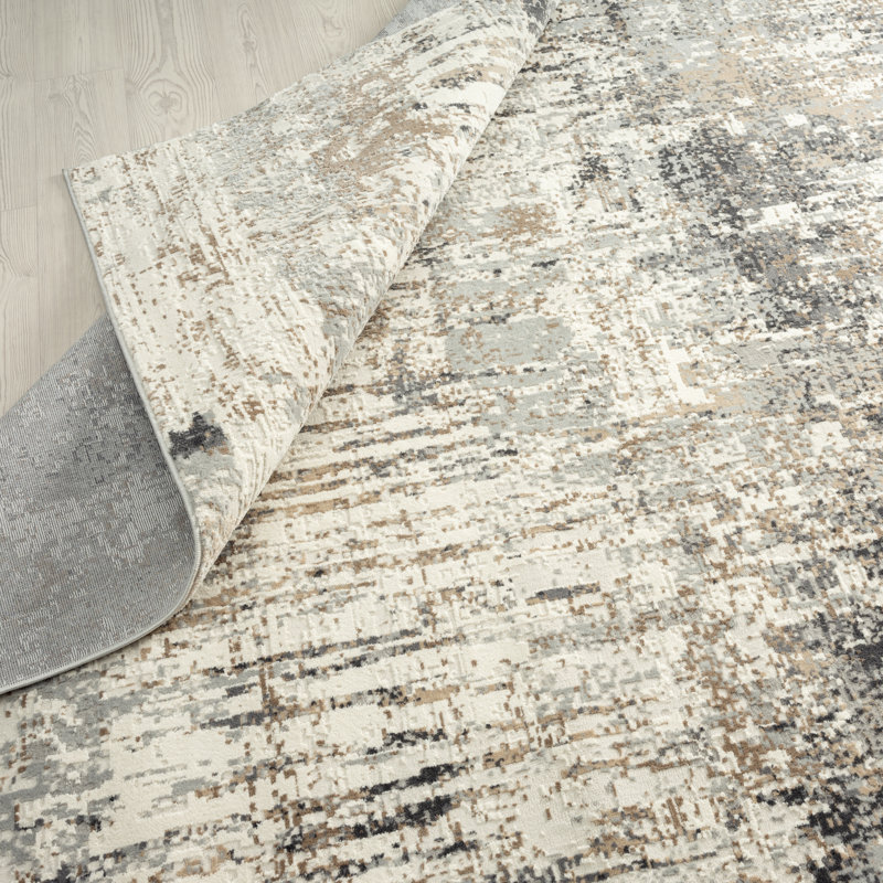 Broshous Area Rug in Gray, Rectangle 9'6" x 13'