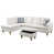 Cream White Microfiber/Microsuede
