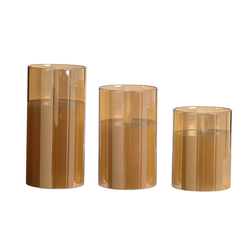 3Pcs Remote-Controlled LED Flameless Candle Set