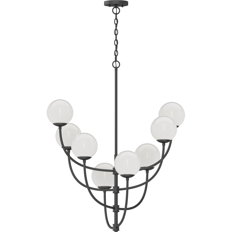  Lustre suspendu en bronze rouge 8 lumières Red Barrel Studio® V2058-65 Lawrence