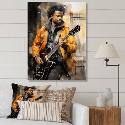 Danijela jaune noir New York Harlem Jazz II sur toile