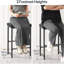Tabourets de bar, tabourets de selle avec revêtement en polyuréthane, tabourets de hauteur comptoir avec repose-pieds, chaises de petit-déjeuner de cuisine, pour salle à manger, café, bar