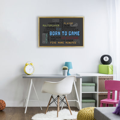 Born To Game Arcade Floating Frame, design by Kim Allen