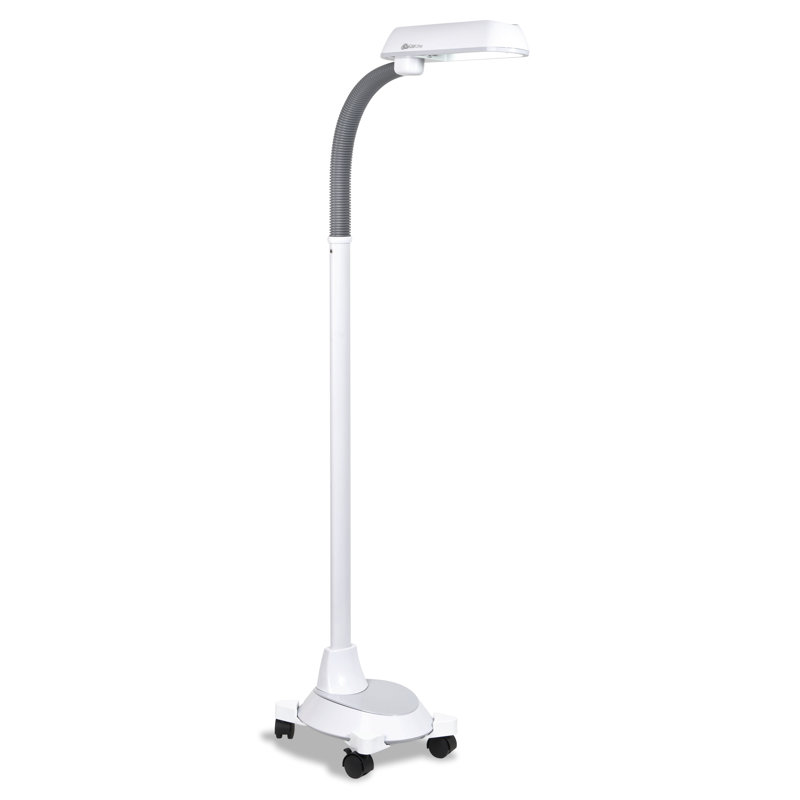 Lampe sur pied 18W avec roues OttLite - Maison, bureau, chambre à coucher ou lecture