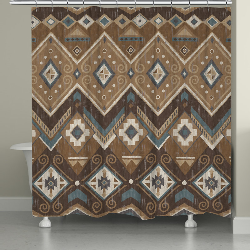 Shipp Abstract Shower Curtain, 71" H x 74" W
