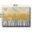 Art mural forêt dorée avec soleil - 39,4 po x 27,6 po
