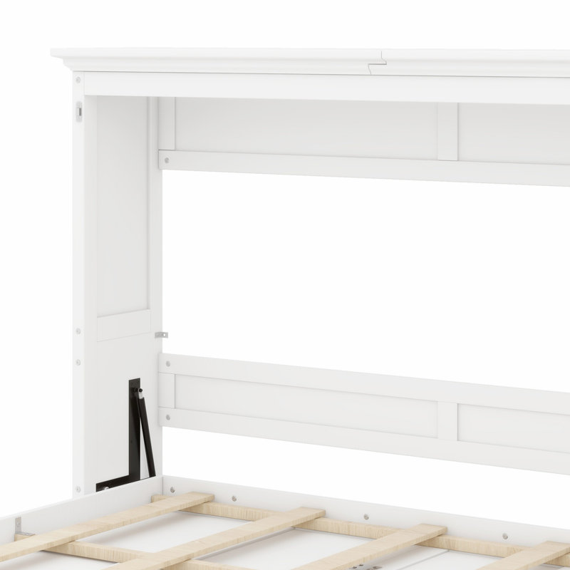 Lit escamotable minimaliste se pliant dans une armoire, Blanc