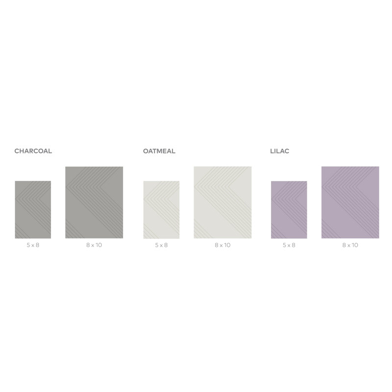 Avro Wool Area Rug in Lilac, Rectangle 5' x 8'