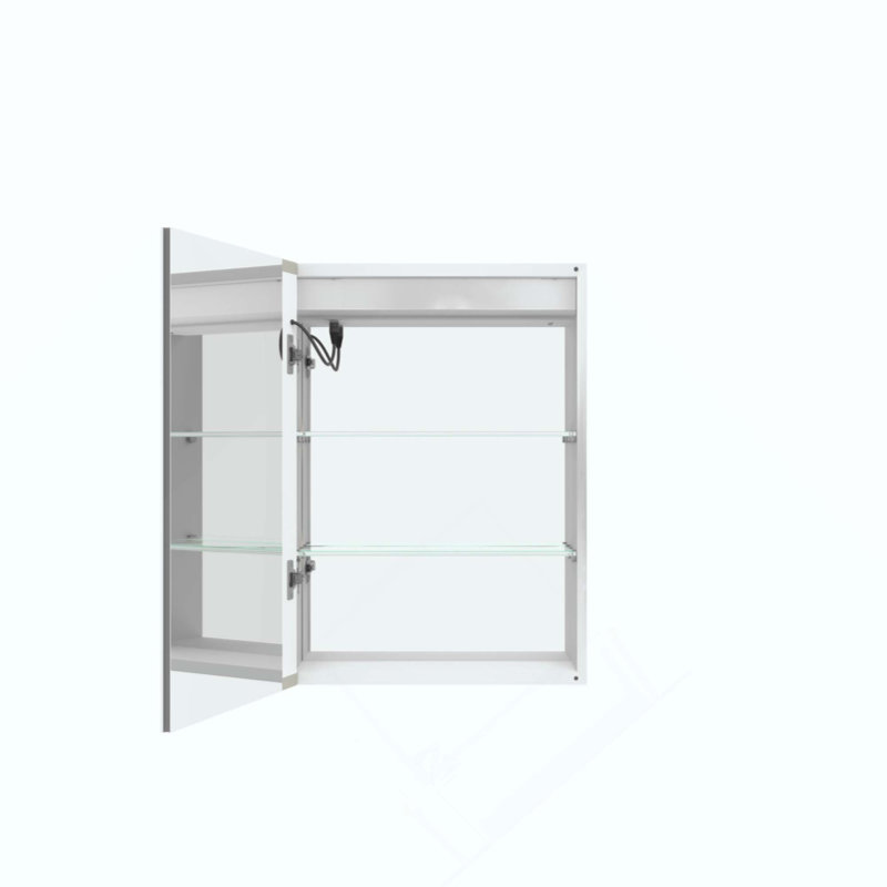 Armoire de salle de bain avec miroir à fixation murale à DEL pour salle de bain