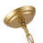 5-light brown layered adjustable iron pendant lamp