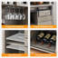 Armoire-bar 70 po avec porte de grange coulissante, porte-bouteilles et porte-verre, rangement de cuisine rustique-64009393