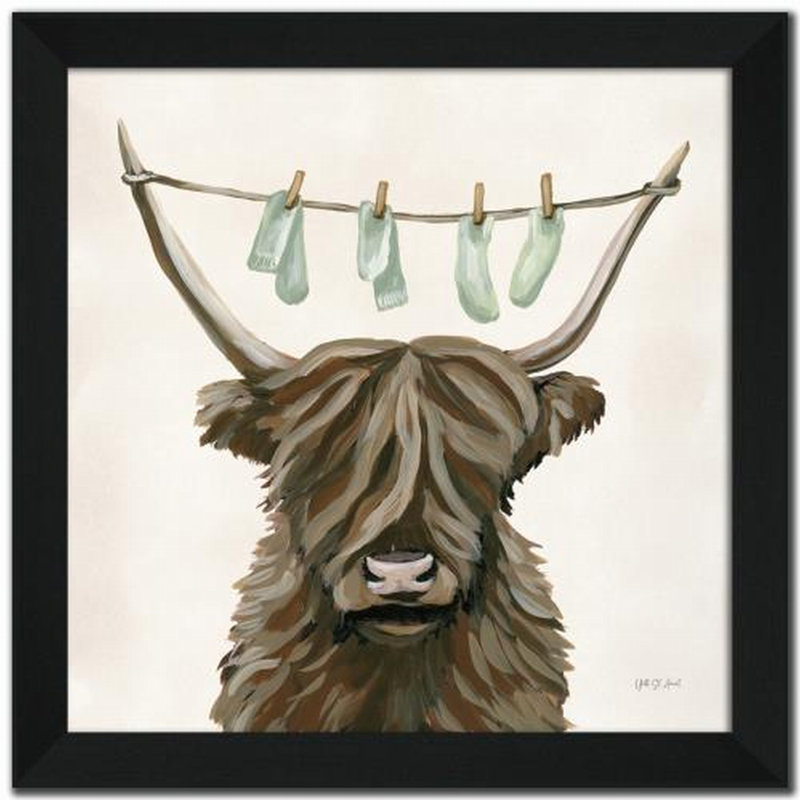 Art mural encadré Highland Cow