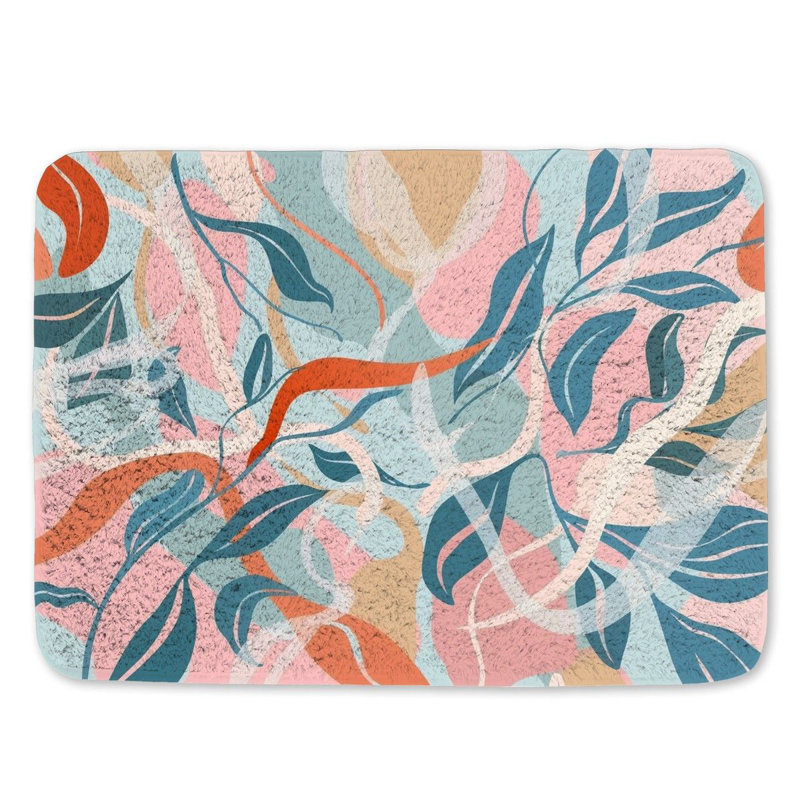 Rothley Microfiber / Microsuede Non-Slip Bath Mat, 21" W x 34" L