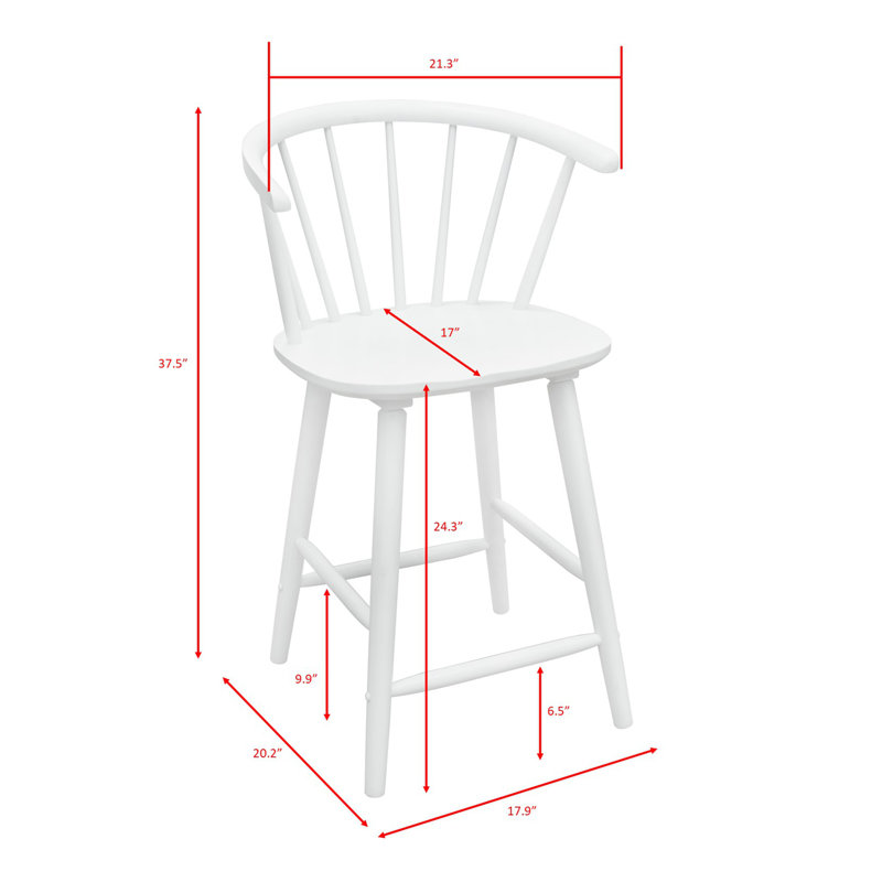 Tabouret de bar 2 pièces, Blanc