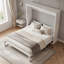 Lit escamotable double avec armoire pliante, blanc-44789667-44789677