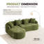 Canapé modulaire en chenille à compression avec méridienne courbée-129164901-129164903