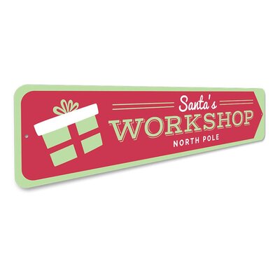 Santa's Workshop North Pole Holiday Custom Aluminum Sign -  Lizton Sign Shop, Inc, 4379-A418