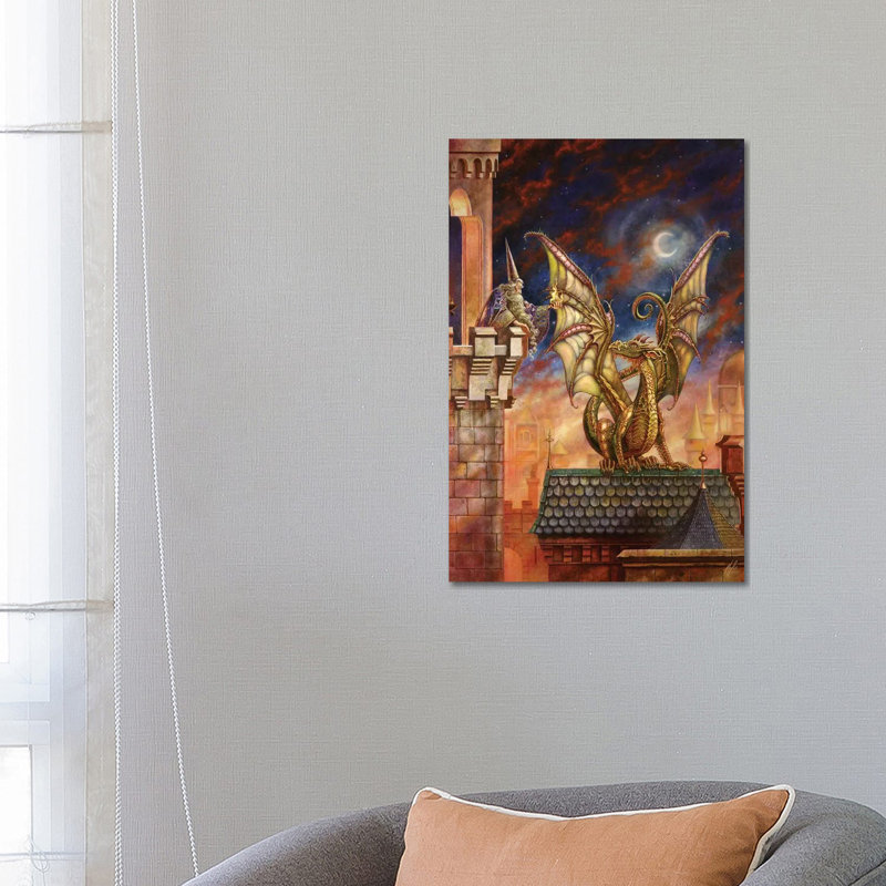 Dragon's Fire II by Myles Pinkney - Wrapped Canvas Gallery-Wrapped Canvas Giclée, 66.04 cm H x 45.72 cm W x 3.175 cm D