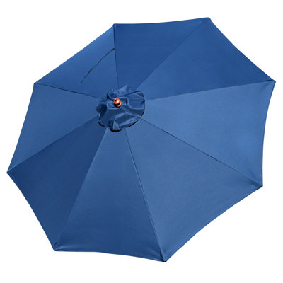 Bennye Noble Serenity 9 FT 8-Rib Market Umbrella Replacement Cover Canopy for Resort Commercial Rooftop Terrace Beer Garden - Classic Forest, Navy Blue