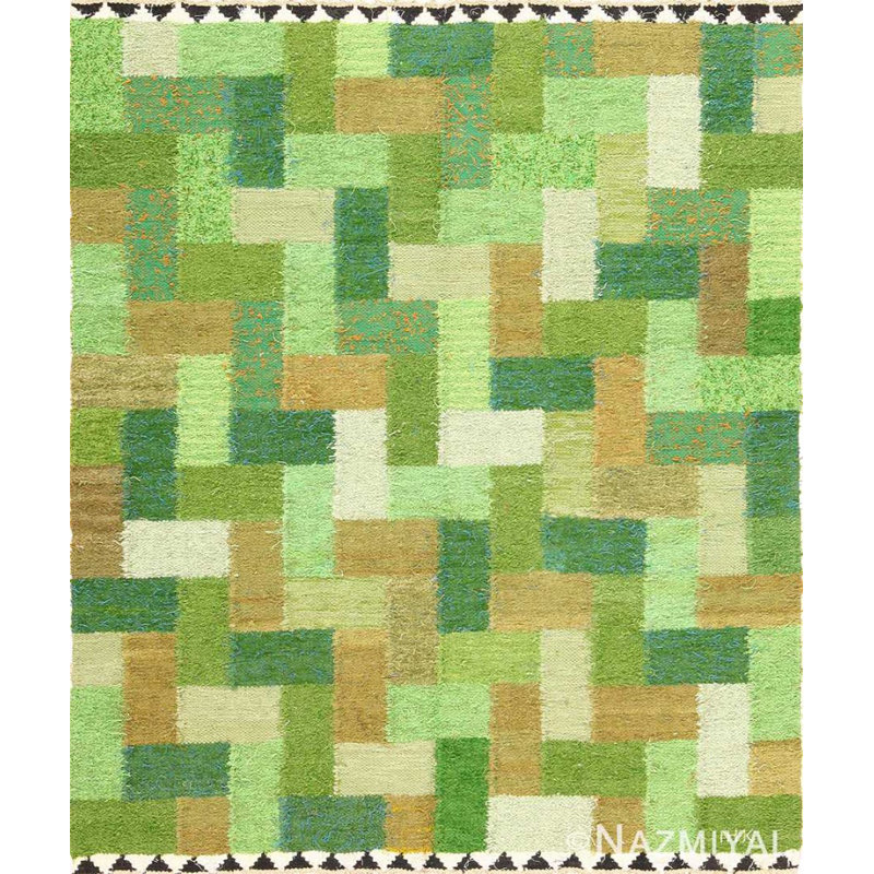 Scandinavian One-of-a-Kind Rectangle 5' x 6' Rectangle Area Rug in