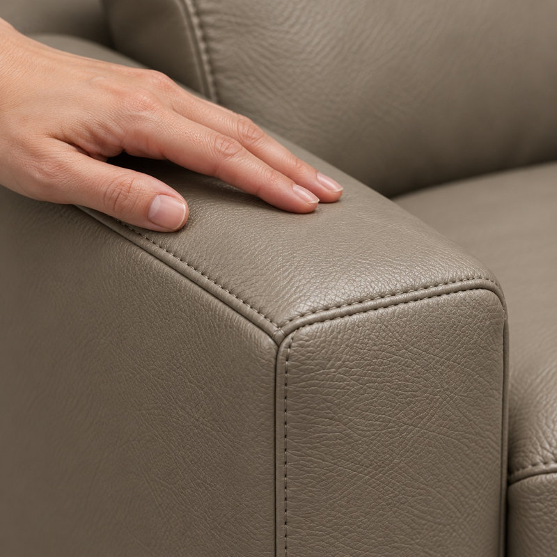 Keystone Heirloom Quality RAF Recliner in Buttery Soft 100% Top Grain Leather, Made to Order, Boca Cashmere