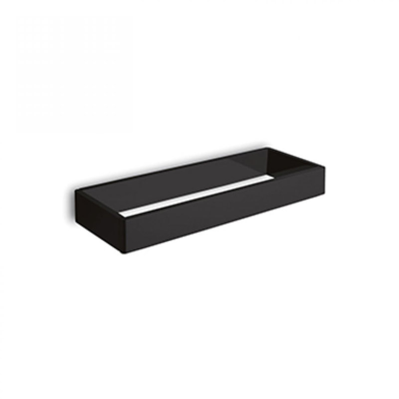 Icelle Metal Floating Shelf, Matte Black, 1.6" H x 6.3" W x 4.3" D