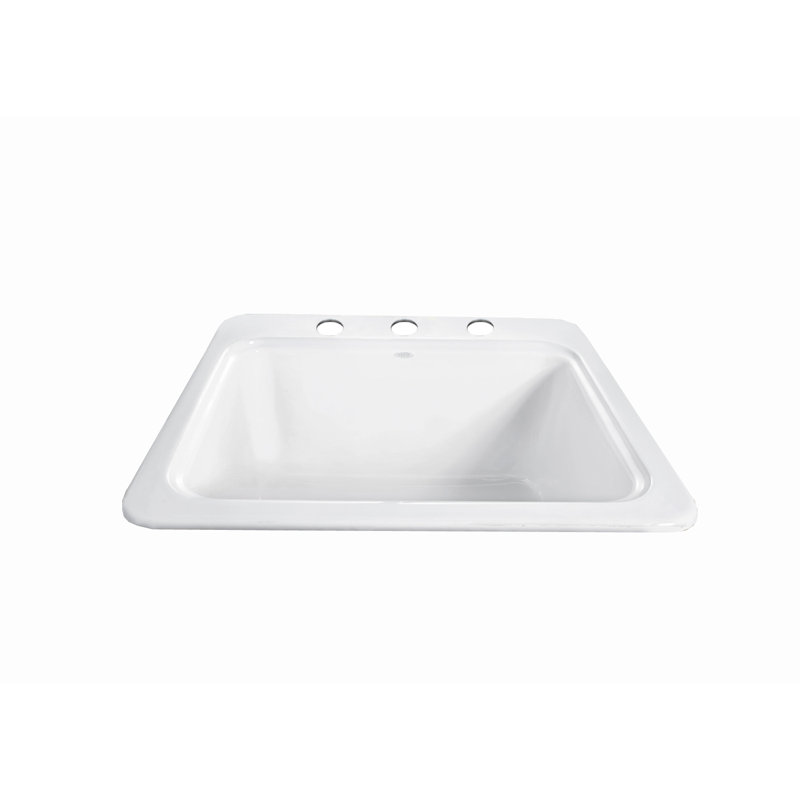 Évier à lessive encastré 25 po x 22 po Big Horn, Blanc