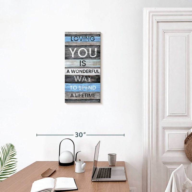 «L Love You», typographie, H 24 po x l 12 po