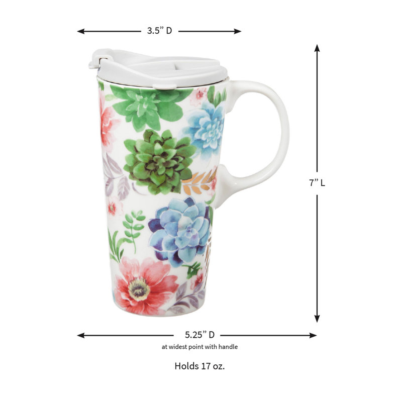 Cypress Home Earthenware Travel Mug