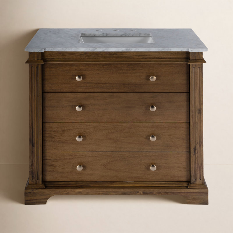 Hanson 36" Single Bathroom Vanity Set, Brown