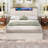 Farmhouse Bed Frame With Storage, Barn Door Headboard Rustic Wooden Bed With 4 Drawers And Led Lights-903829570-905704774