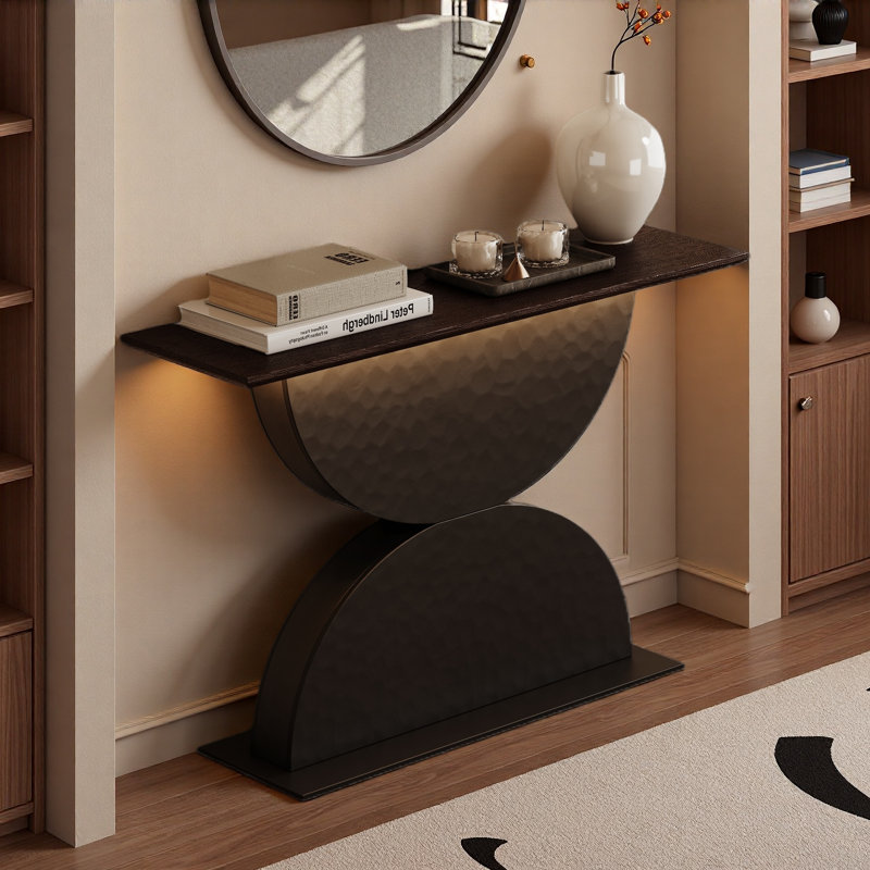 Console demi-cercles avec lumière DEL et texture en forme de marteau 3D